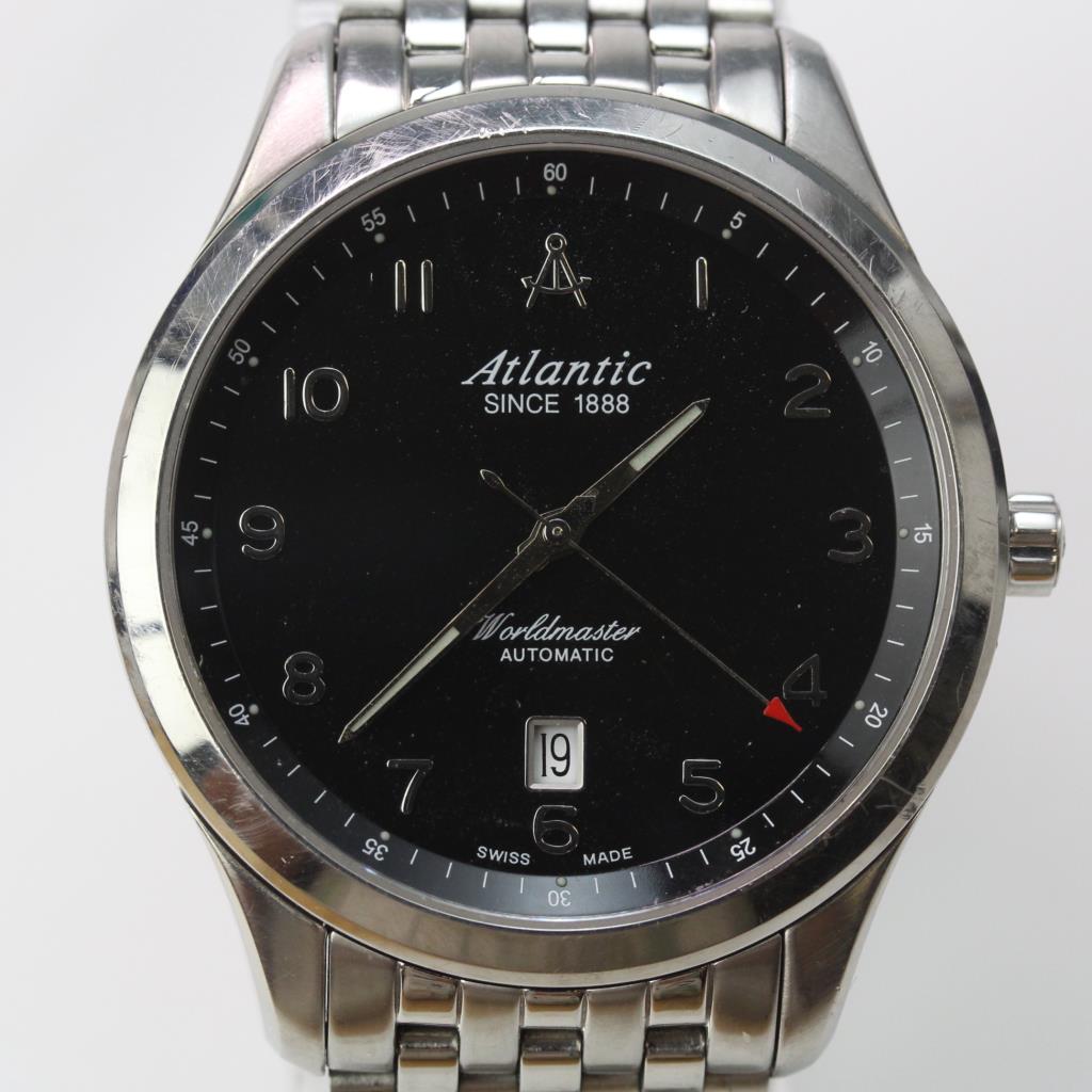 Atlantic Worldmaster Automatic Stainless Steel Men's Watch Property Room
