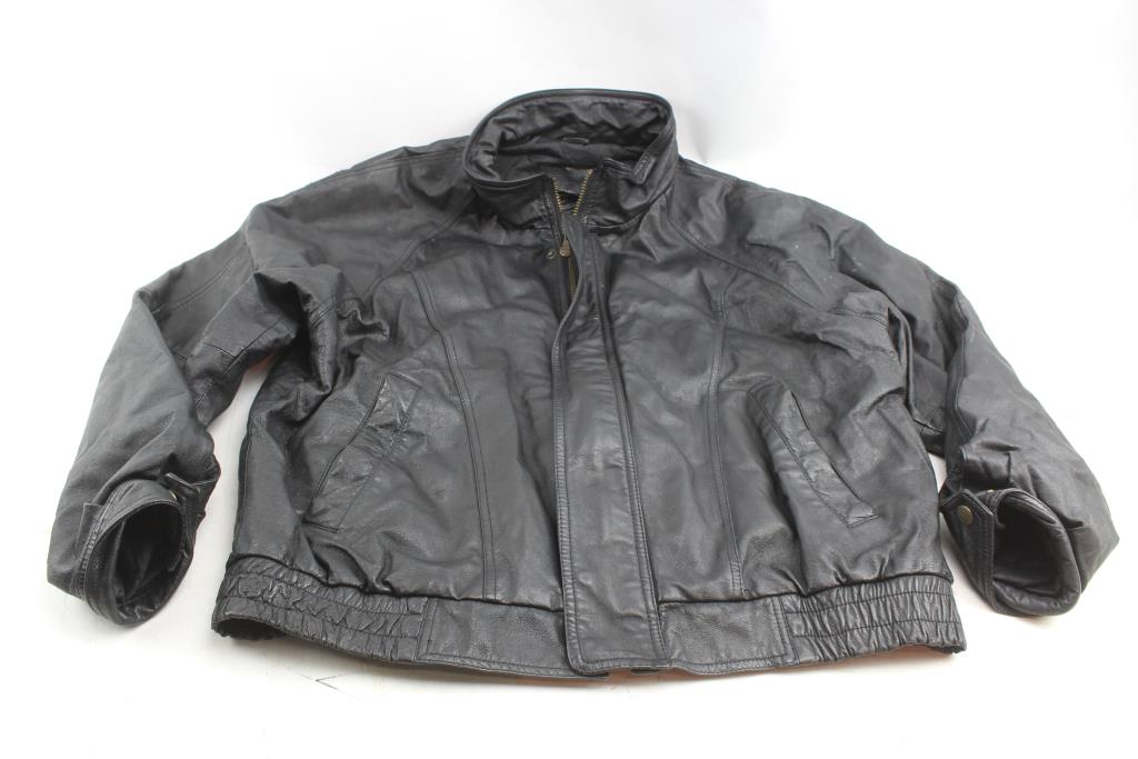 Expressions Contemporary Large Mens Leather Jacket Property Room