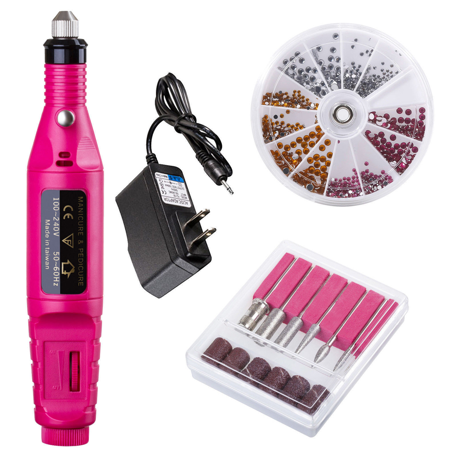 Pro Electric Nail File Drill Manicure Pedicure Machine Sets Kit & 3D