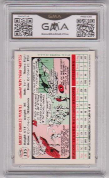 Trading card grading system