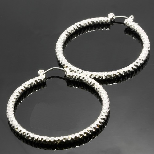 40mm White Gold Filled Hoop Earrings Property Room 40mm White Gold Filled Hoop Earrings