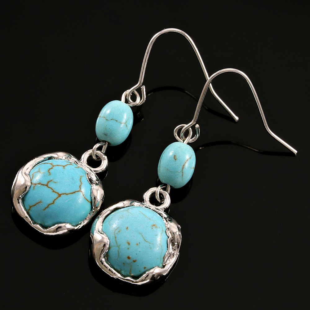 Designer Pressed Turquoise Earrings Property Room