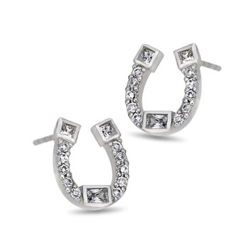 Silver Horseshoe Stud Earrings Property Room Silver Horseshoe Stud Earrings