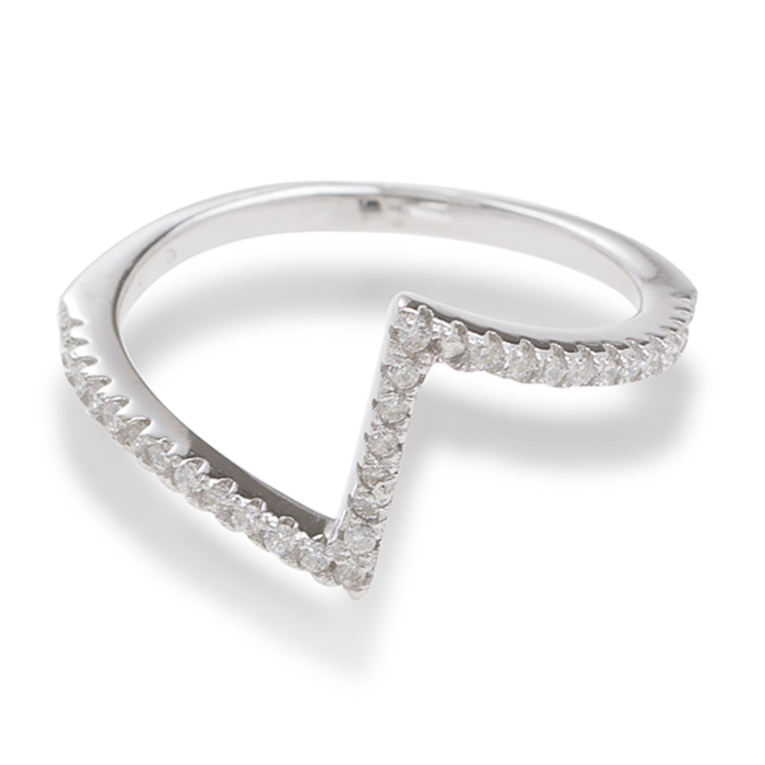 sterling silver urban v midi ring size 6 property room midi ring size
