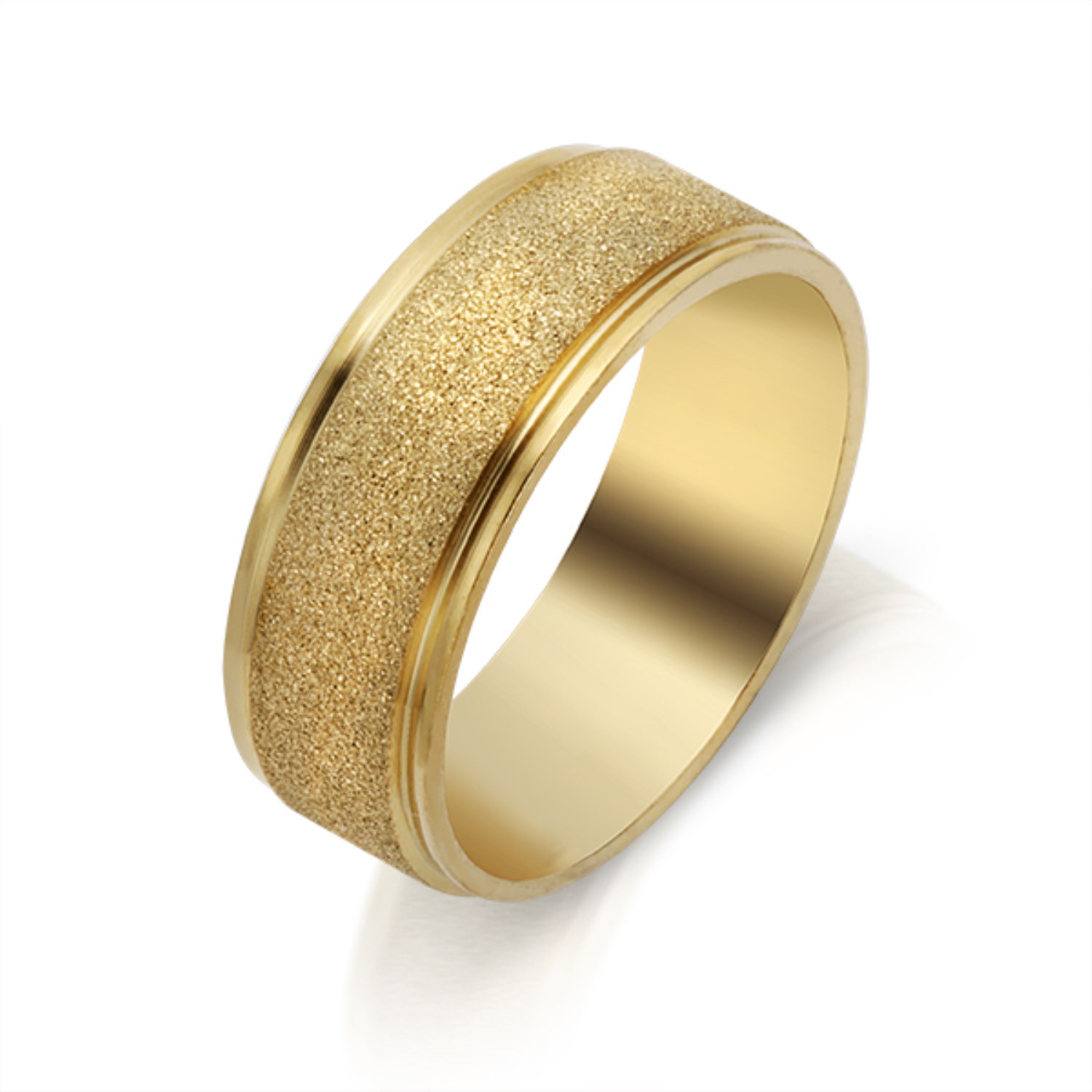 struttura mens premium stainless steel sand blasted gold tone ring ring size 9