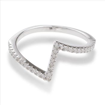 sterling silver urban v midi ring size 6 property room midi ring size