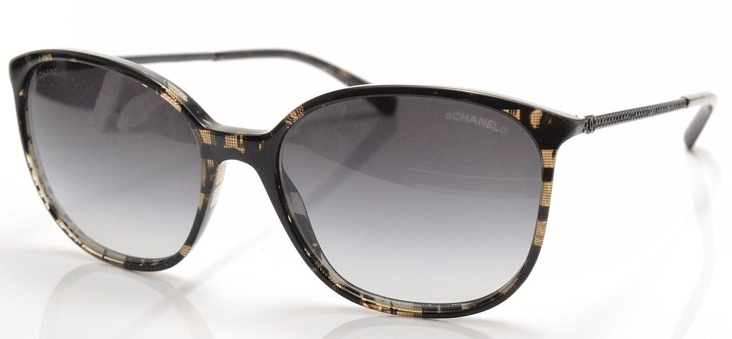 New Made in Italy Chanel Sunglasses Retail 690.00 With Black Crystals