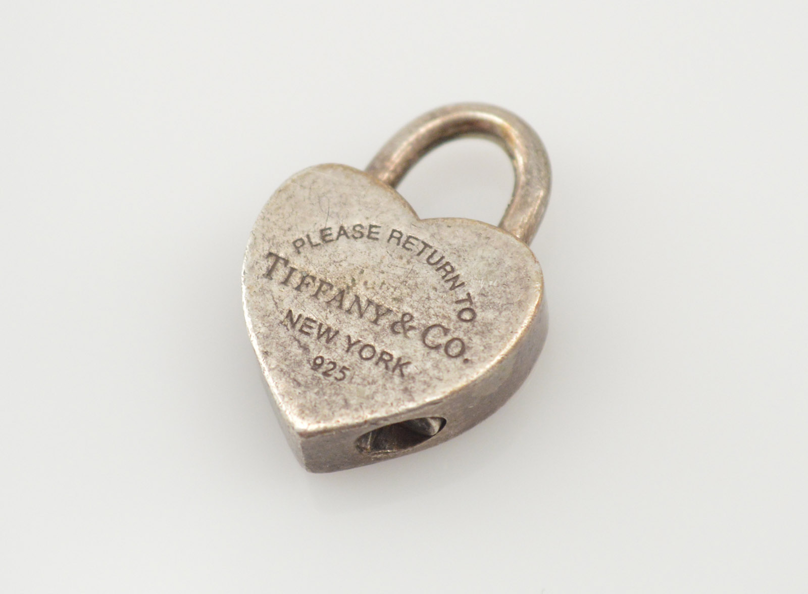 8.1g Solid Silver Tiffany & Co. Inspired Heart Lock Sterling Pendant