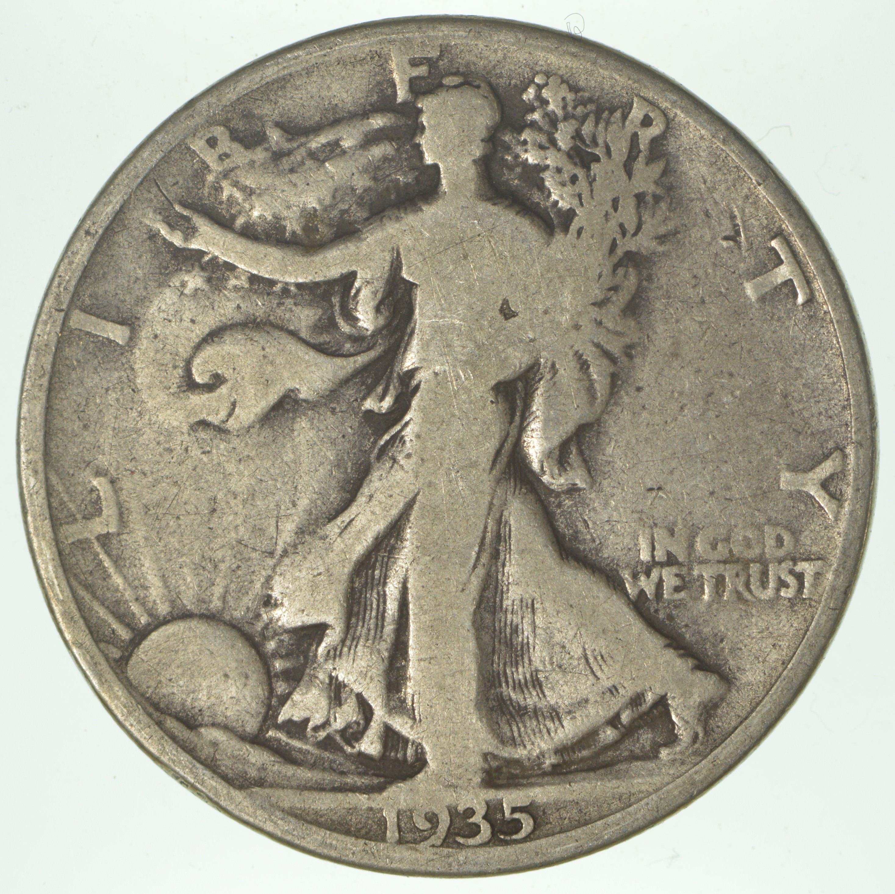 1935-S Walking Liberty 90% Silver US Half Dollar | Property Room