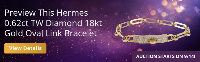 PREVIEW The Brilliance Collection: Hermes 0.62ct TW Diamond 18kt Gold Oval Link Bracelet