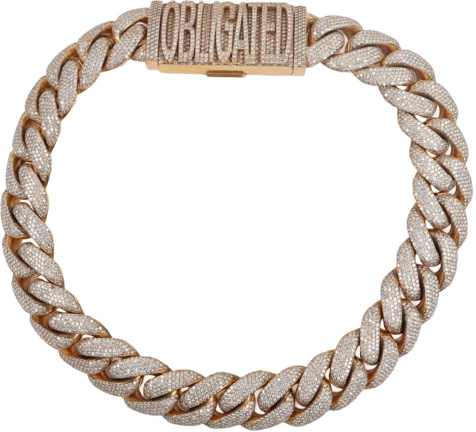 Diamond 14kt Gold Curb Link Chain Necklace