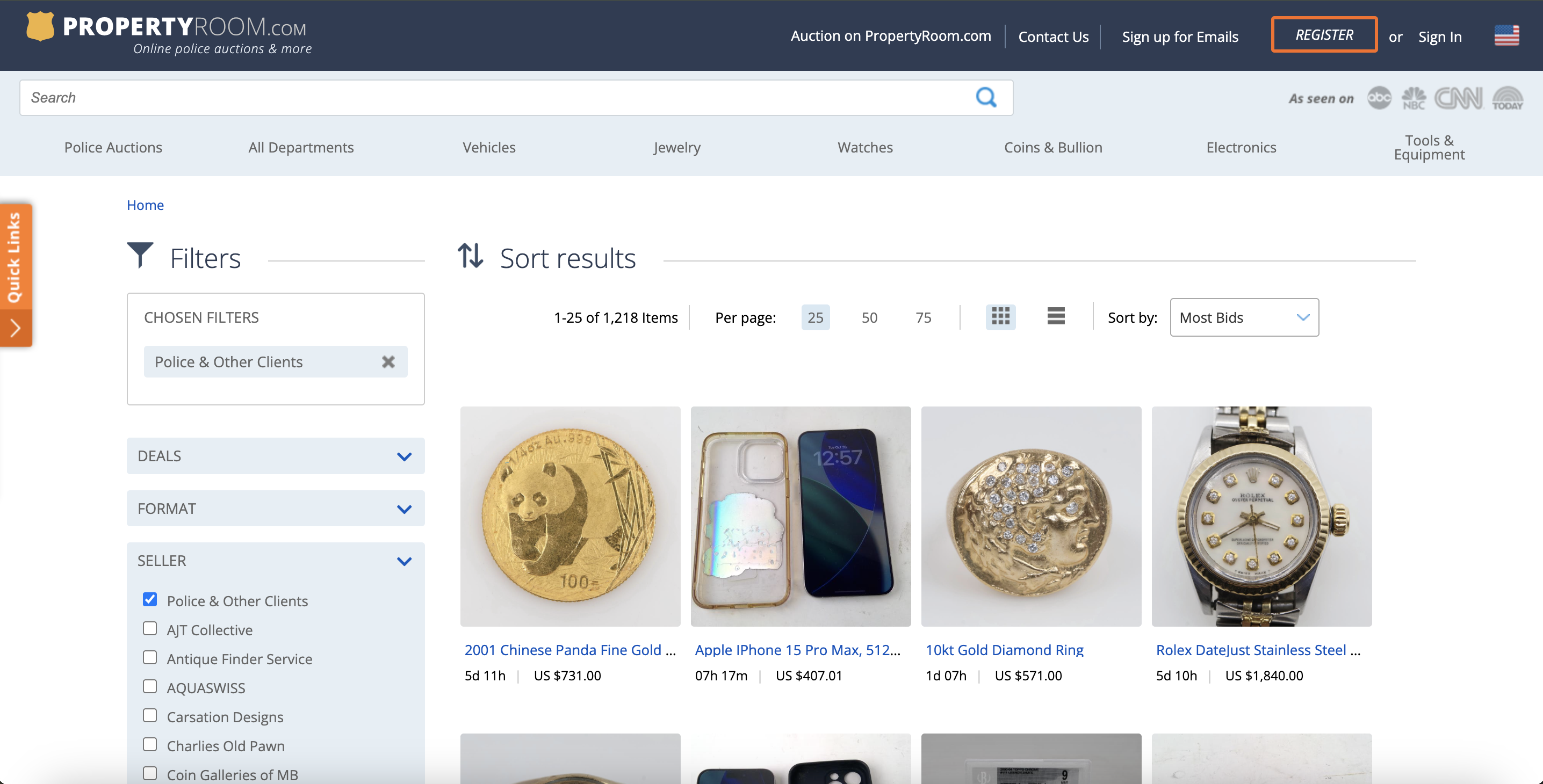 PropertyRoom.com's Police Auctions