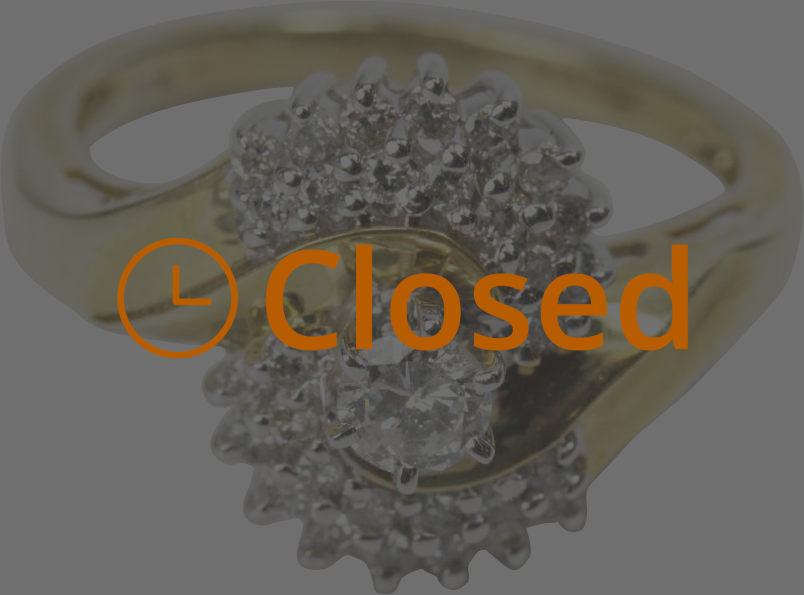 Gold ring with diamonds
