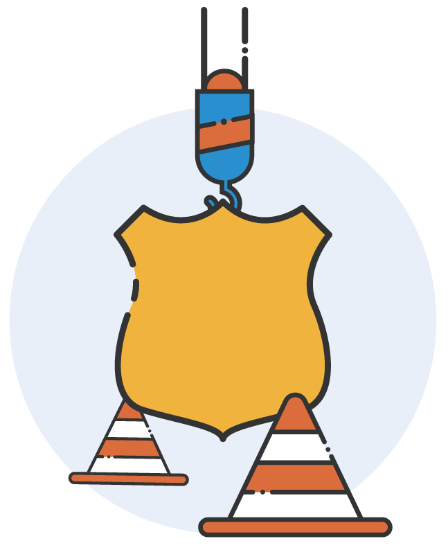 shield under repair