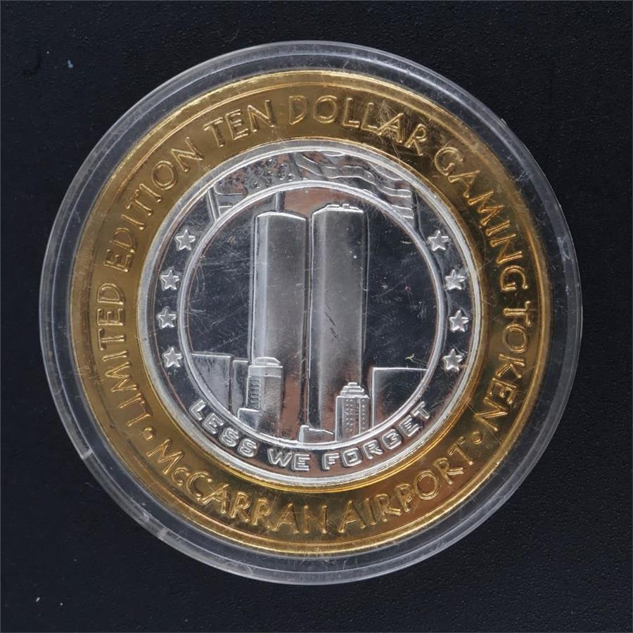 0.999 Silver And Brass McCarran International Airport Gaming Token