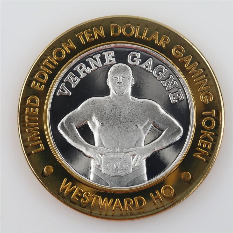 0.999 Silver And Brass Westward Ho Gaming Token