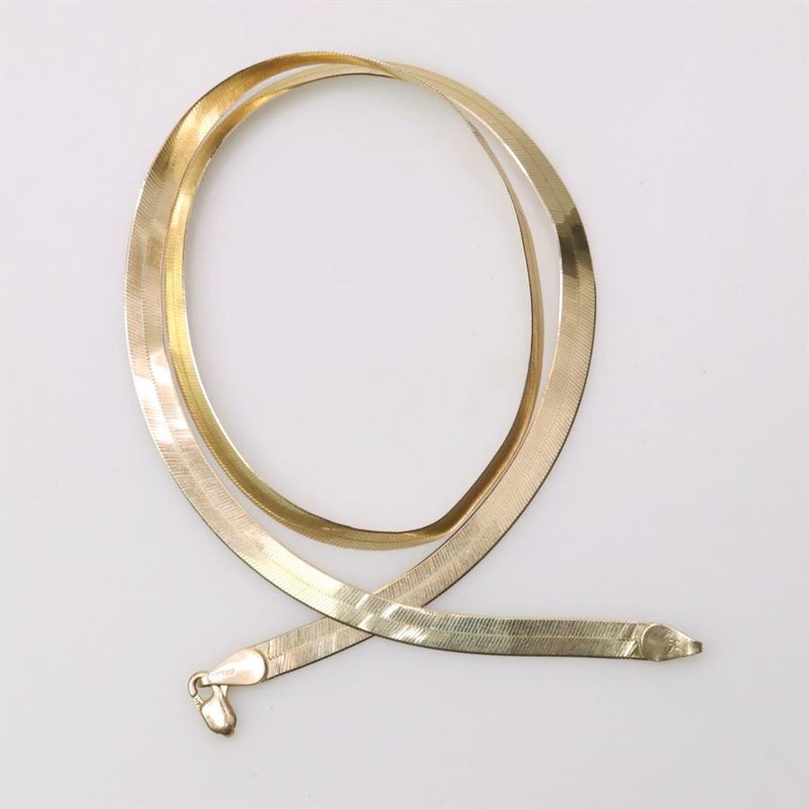10kt Gold Herringbone Necklace Property Room