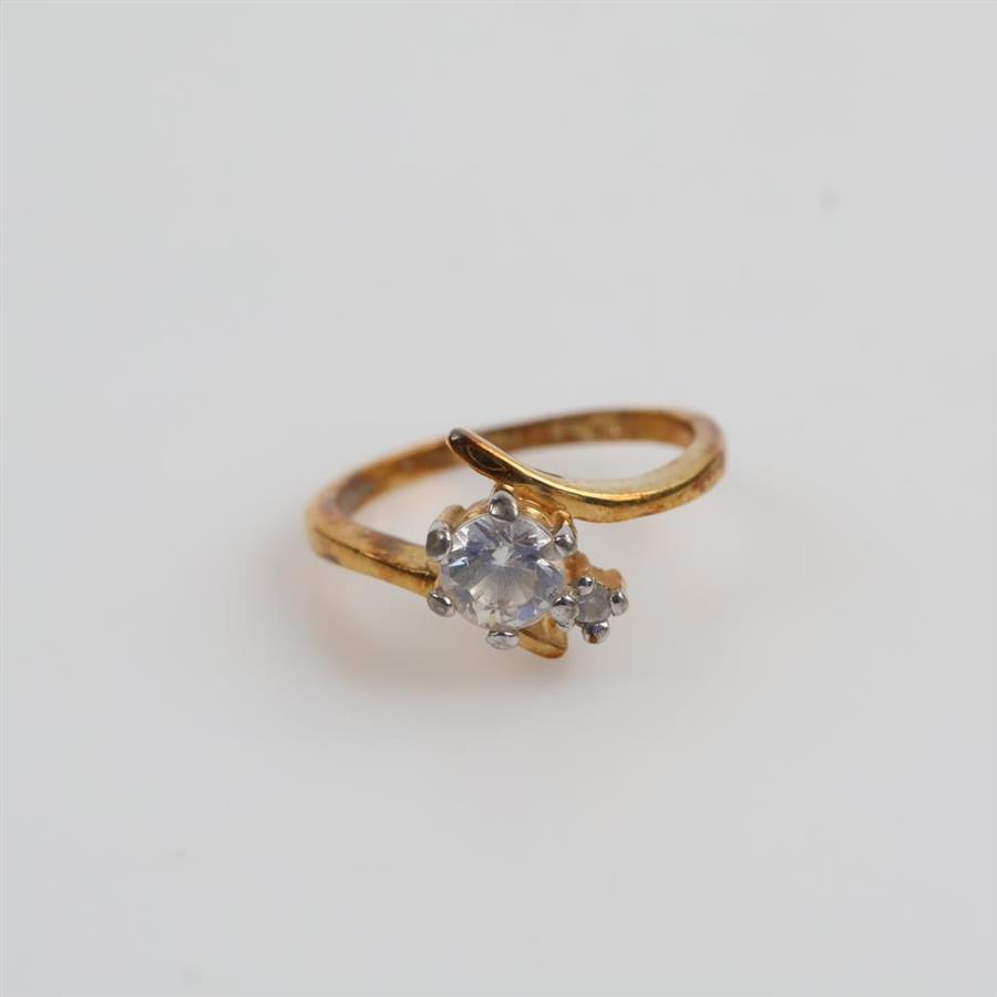 10kt GP Clear Stone Ring