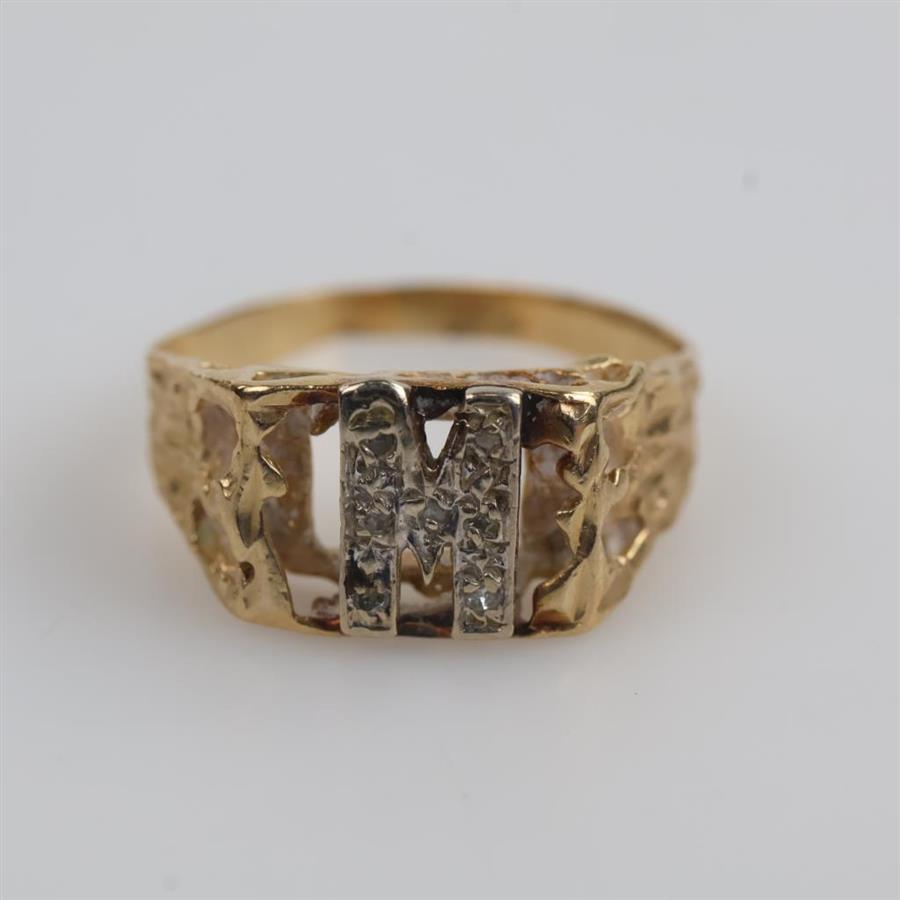 14kt Two Tone Gold Diamond Accent Ring