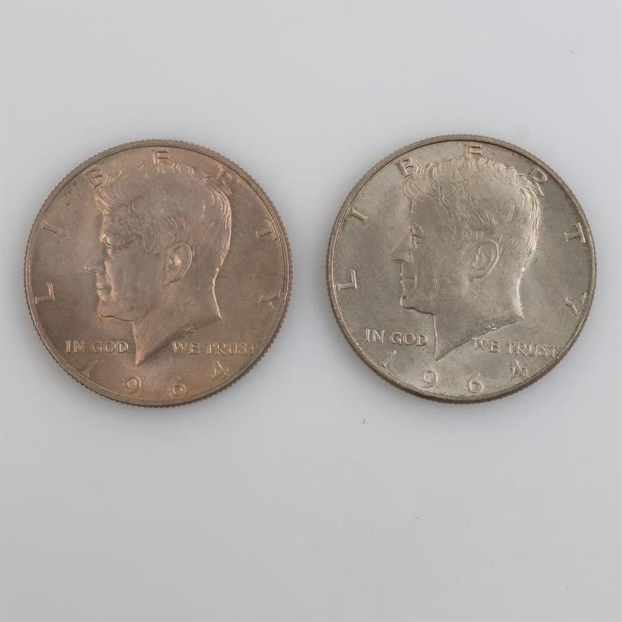 2 US Silver Kennedy Half Dollars
