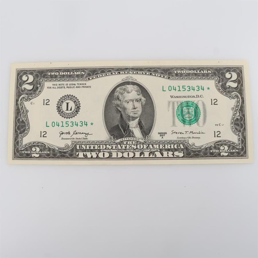 2017 A US Federal Reserve Note Two Dollar - Star Note