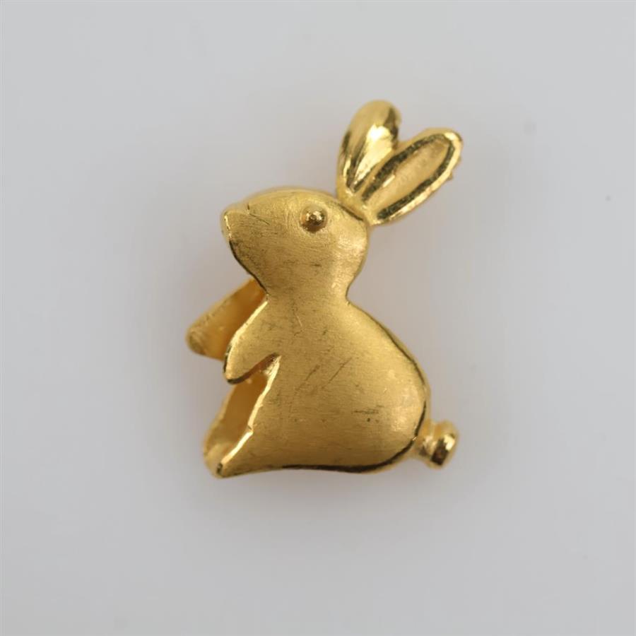 24kt Gold Rabbit Pendant, Chinese Zodiac | Property Room