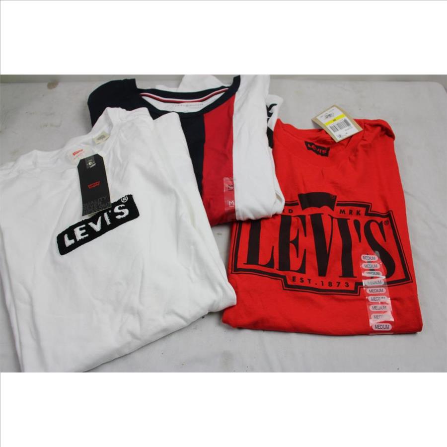 Adidas, Tommy H, Levis Clothing Lot, 6 Pieces