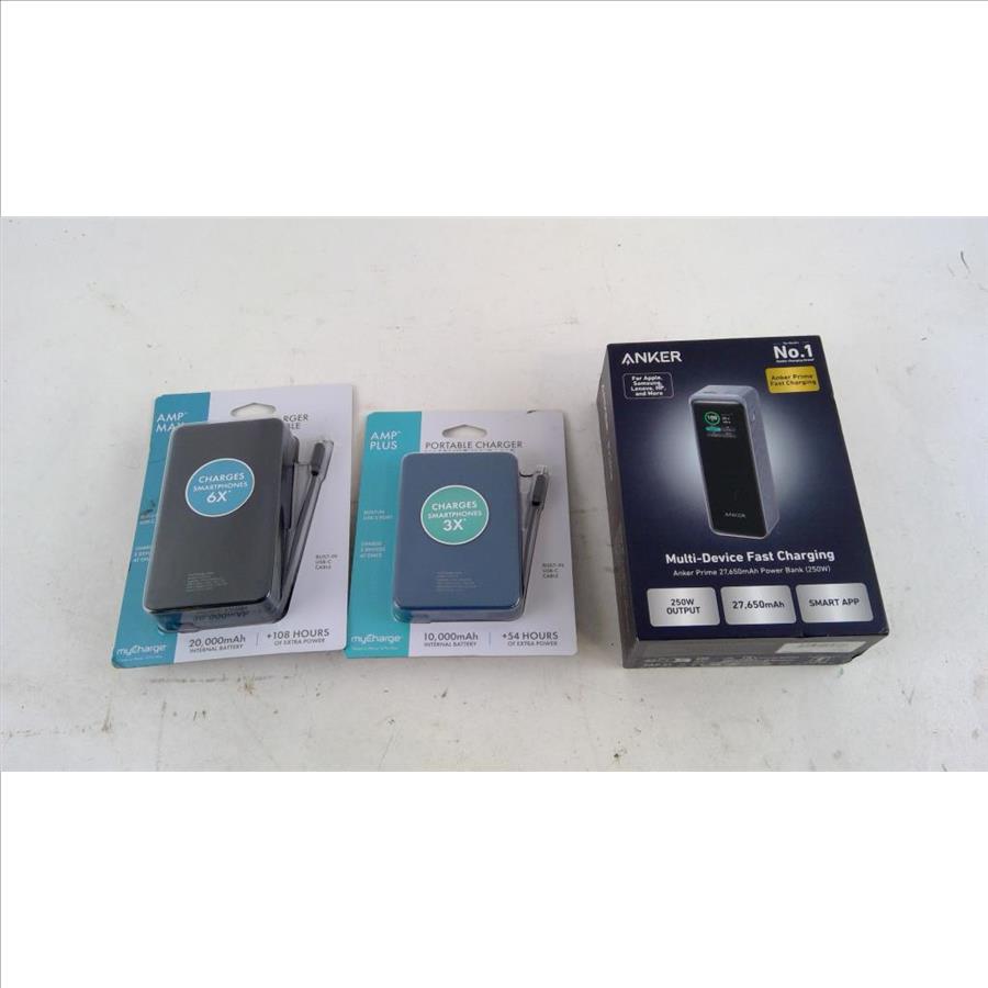 Amp Max Portable Chargers And More 3 Pieces
