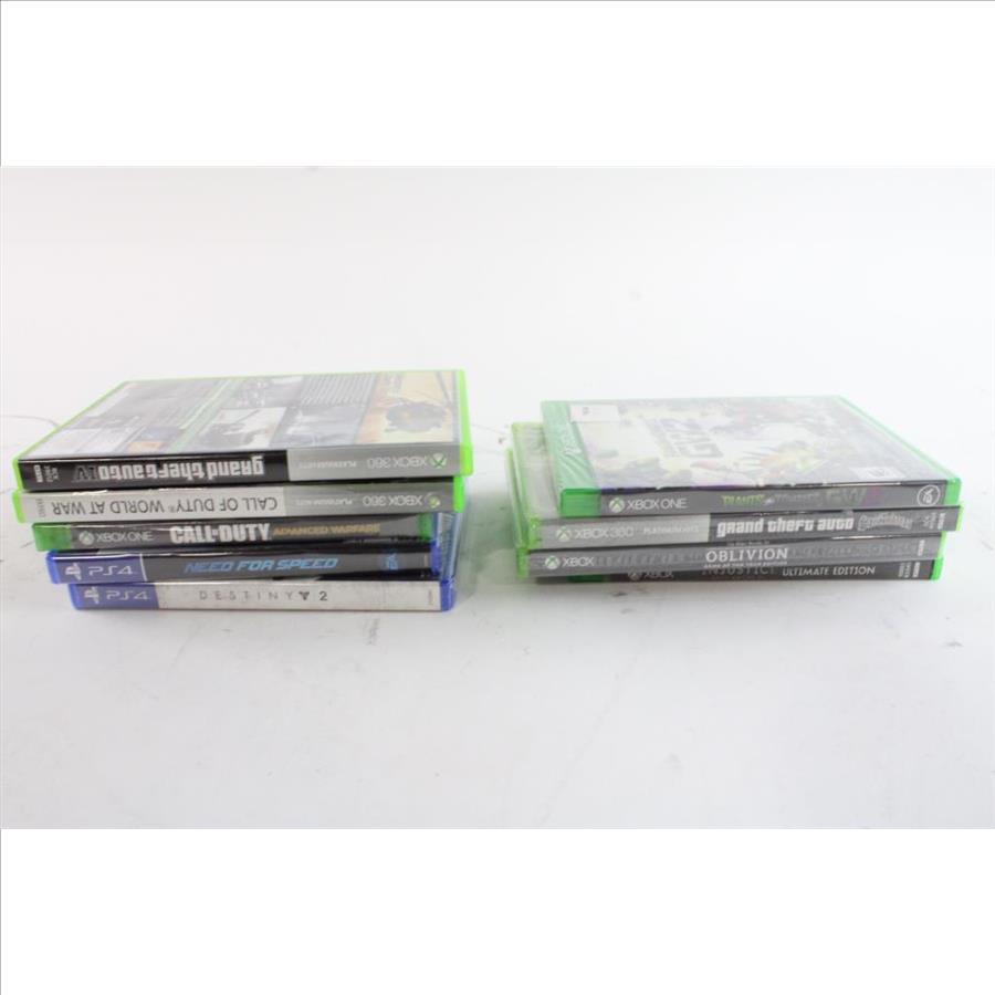 Assorted Xbox & Playstation Games, 9 Pieces Property Room