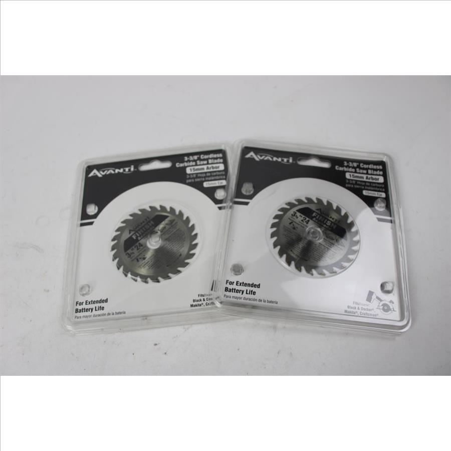 Avanti 3-3/8" Cordless Carbide Saw Blade, 2 Pieces