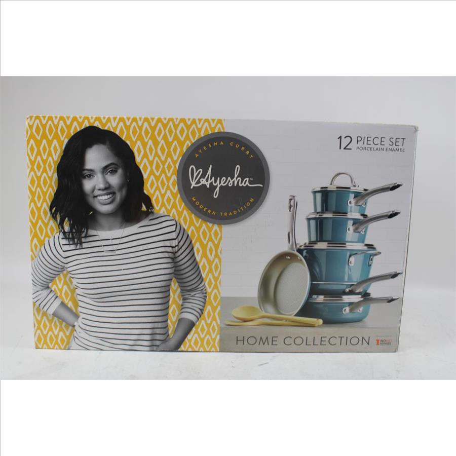 Ayesha Curry Modern Tradition 12Piece Porcelain Enamel Pots And Pans