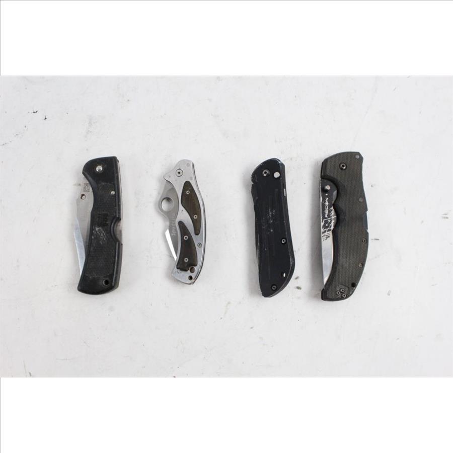 Benchmade, SOG And Other Brands Folding Knives, 4 Pieces Property Room