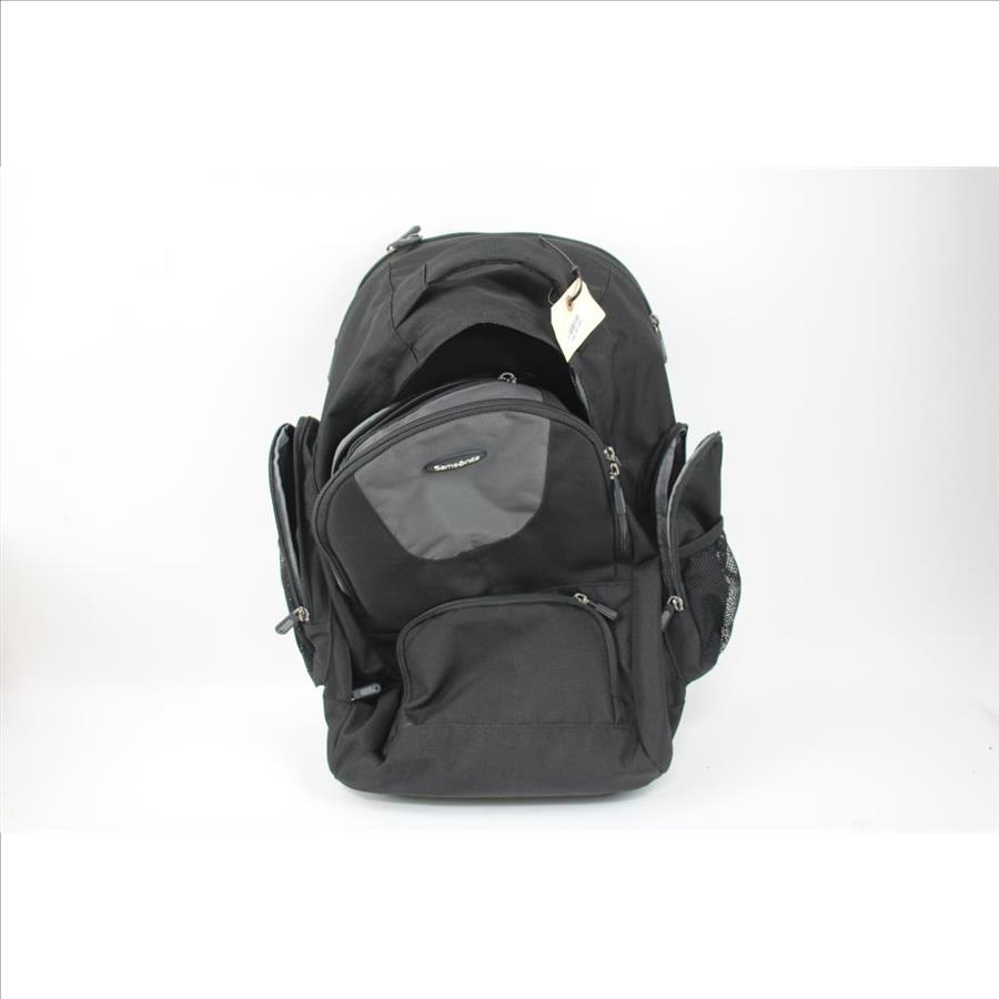 Black Samsonite Roller Backpack With 1DLJ Long Master Lock