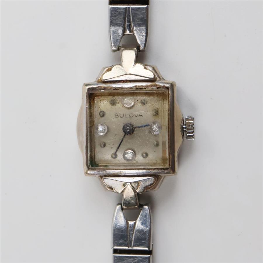 Bulova 10kt RGP Bezel Watch