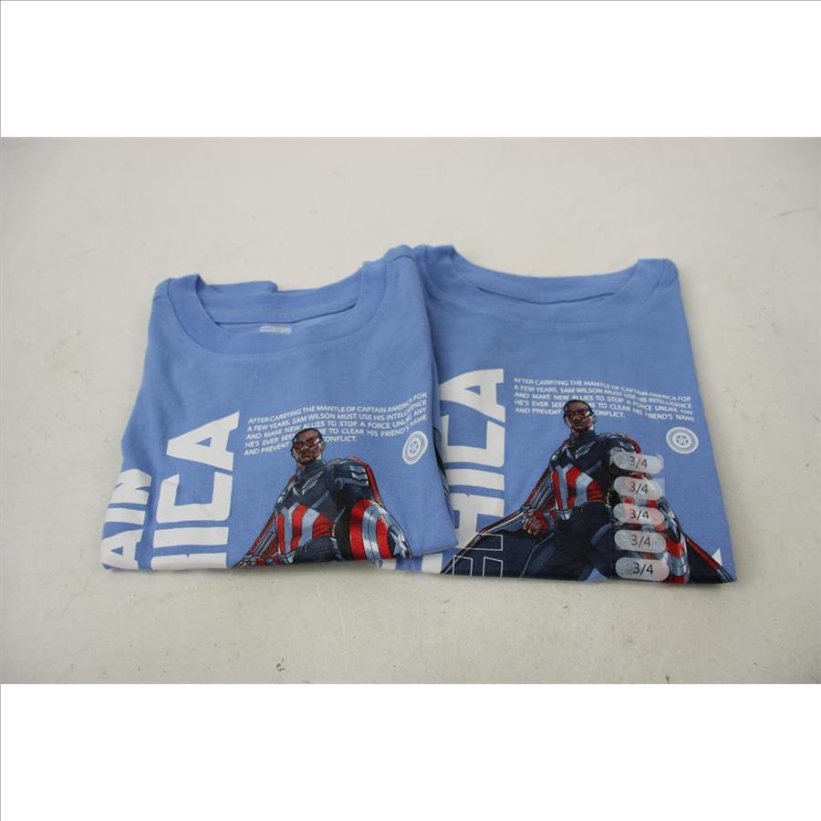 Captain America, Bluey, Pixar Cars Youth Shirts, Size 3/4, 4 Pieces