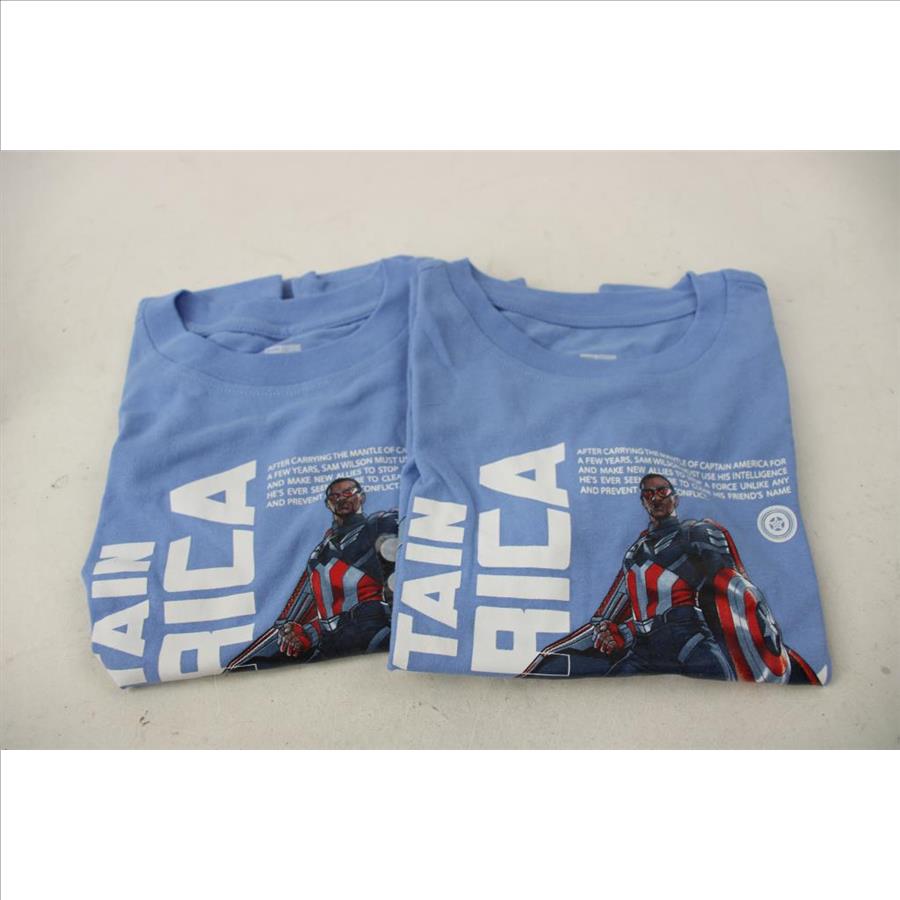 Captain America, Bluey, Pixar Cars Youth Shirts, Size 5/6, 4 Pieces