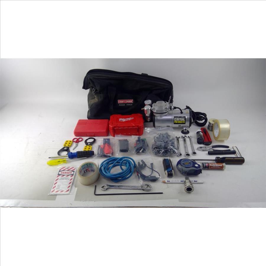 Central Pneumatic Compressor And Airbrush Kit, Mayhew Bestway Drill