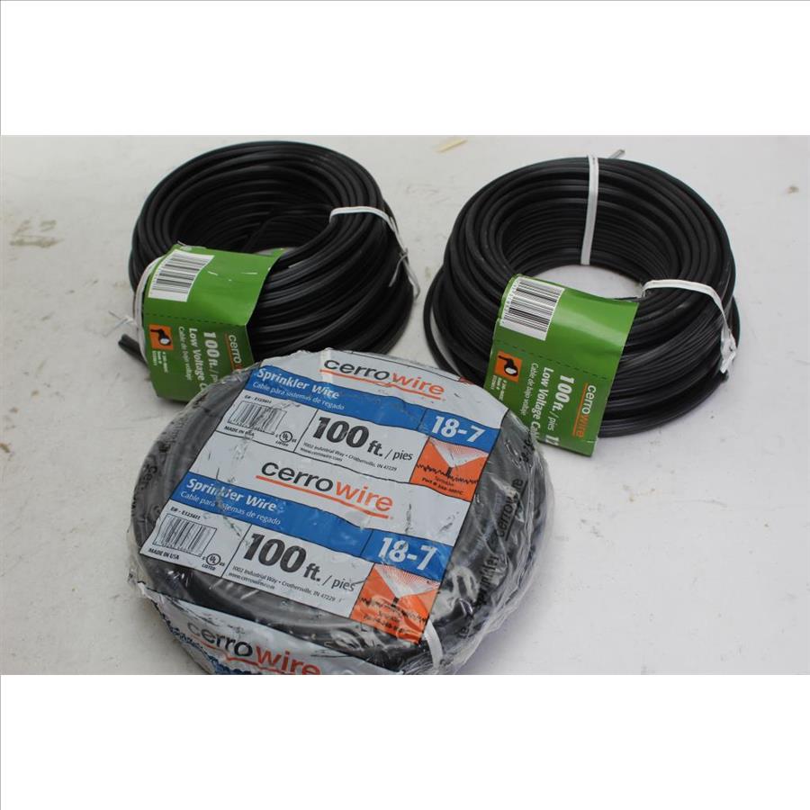 Cerro Wire Sprinkler Wire, Low Voltage Cable 100ft 3 Packs Property Room