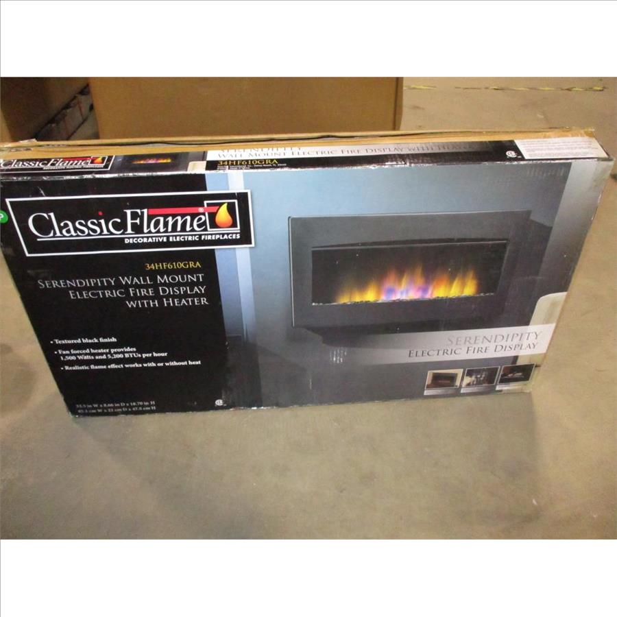 ClassicFlame Serendipity Wall Mount Electric Fire Display With Heater |  Property Room