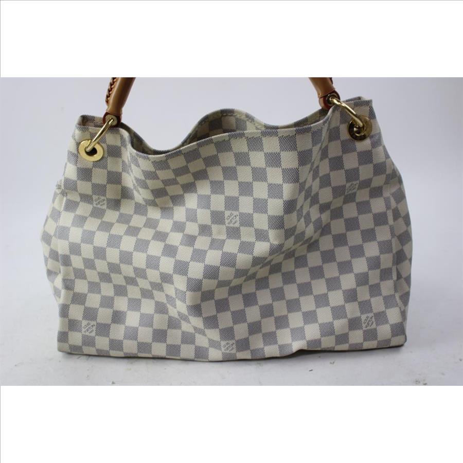Designer Louis Vuitton Damier Azur Canvas Hand Bag - Doublechecked By Entrupy