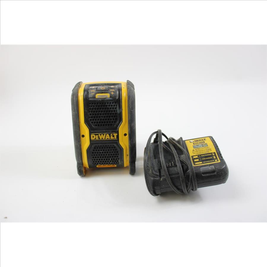 Dewalt Bluetooth Speaker, Chargers And Battieres 5 Pieces Property Room