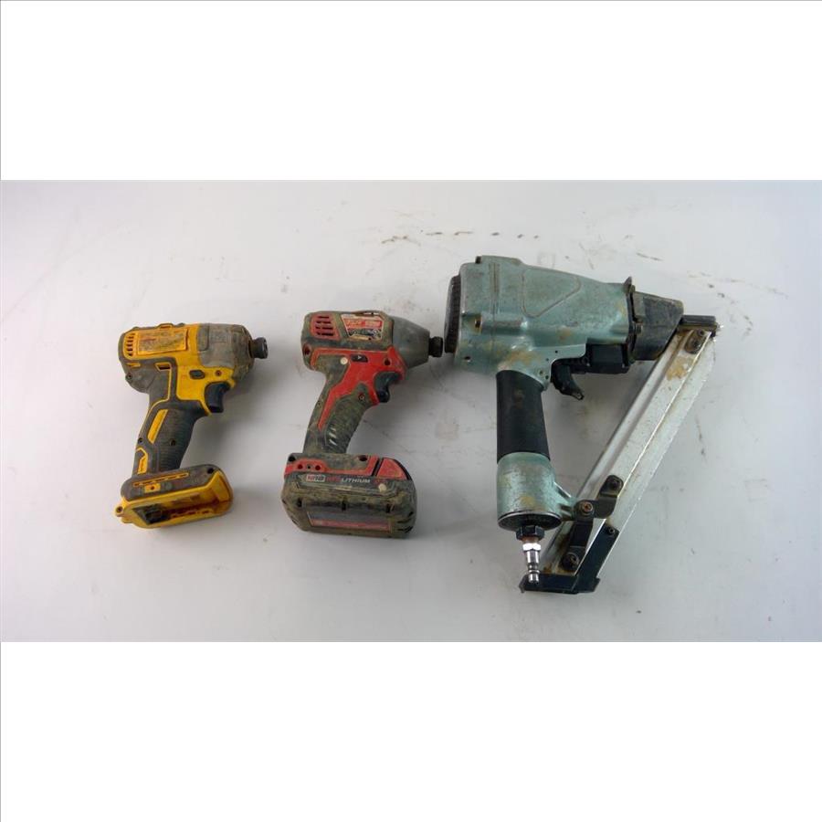 DeWalt Driill, Milwaukee Drill, Metabo Nailer, 3 Pieces | Property Room