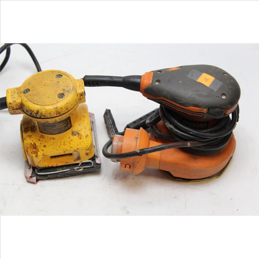 Dewalt Dw411 Palm Grip Sander, Ridgid R2601 Orbit Sander Property Room