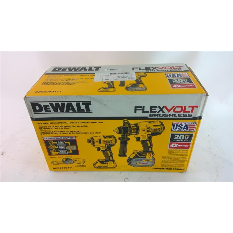 DeWalt FlexVolt Brushless 20v Max Hammerdrill/Impact Driver Combo Kit
