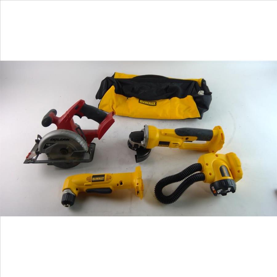 DeWalt Grinder, SkilSaw Circular Saw & More Tools/Accessories, 5 Pieces