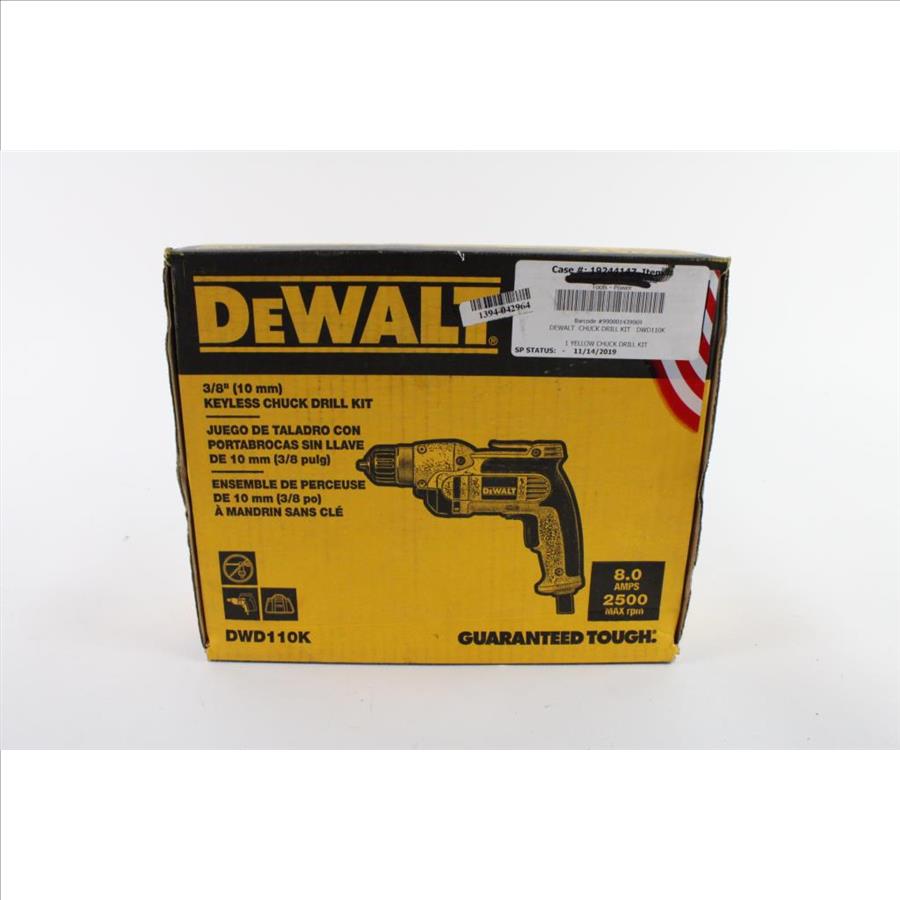 DeWalt Keyless Chuck Drill Kit Property Room