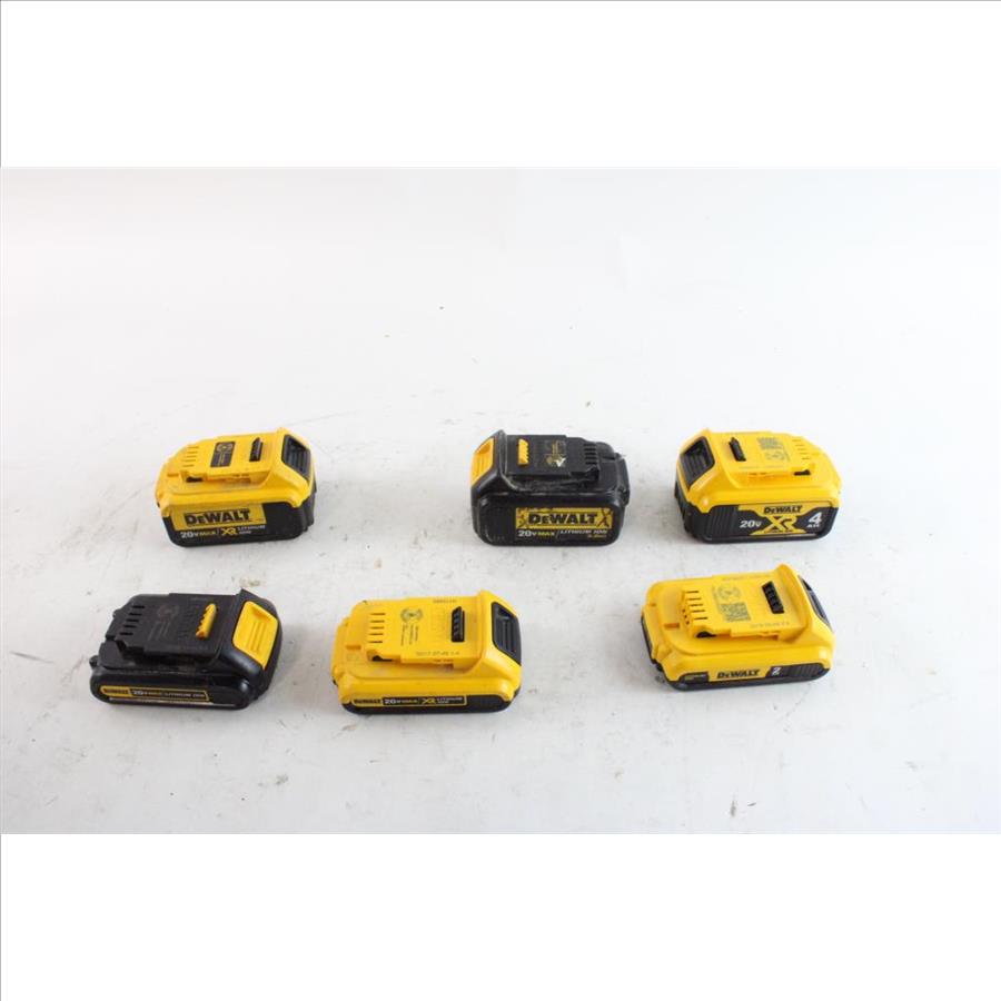 DeWalt Tool Batteries, 6 Pieces Property Room