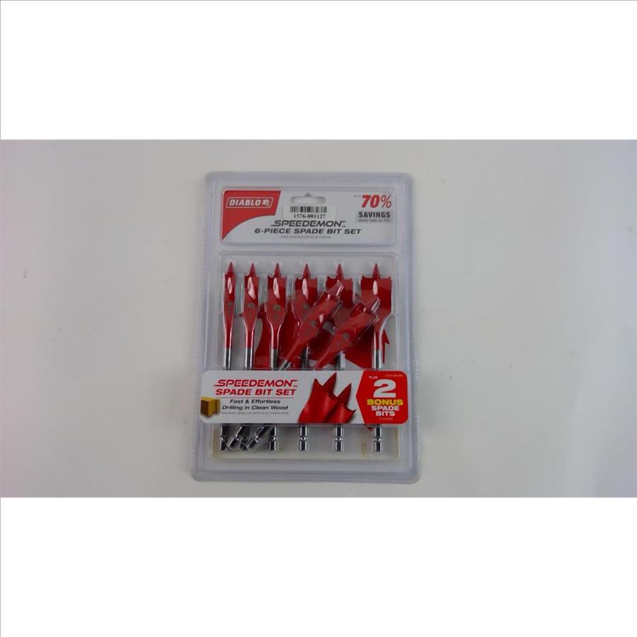 Diablo Speedemon Spade Bit 6 X 1/4 Shank – Pack Of 2 (Select Size), Free Shipping