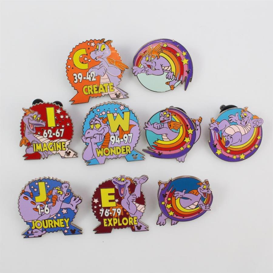 Disney Figment Rainbow Cast Lanyard Series, 9 Pieces Property Room