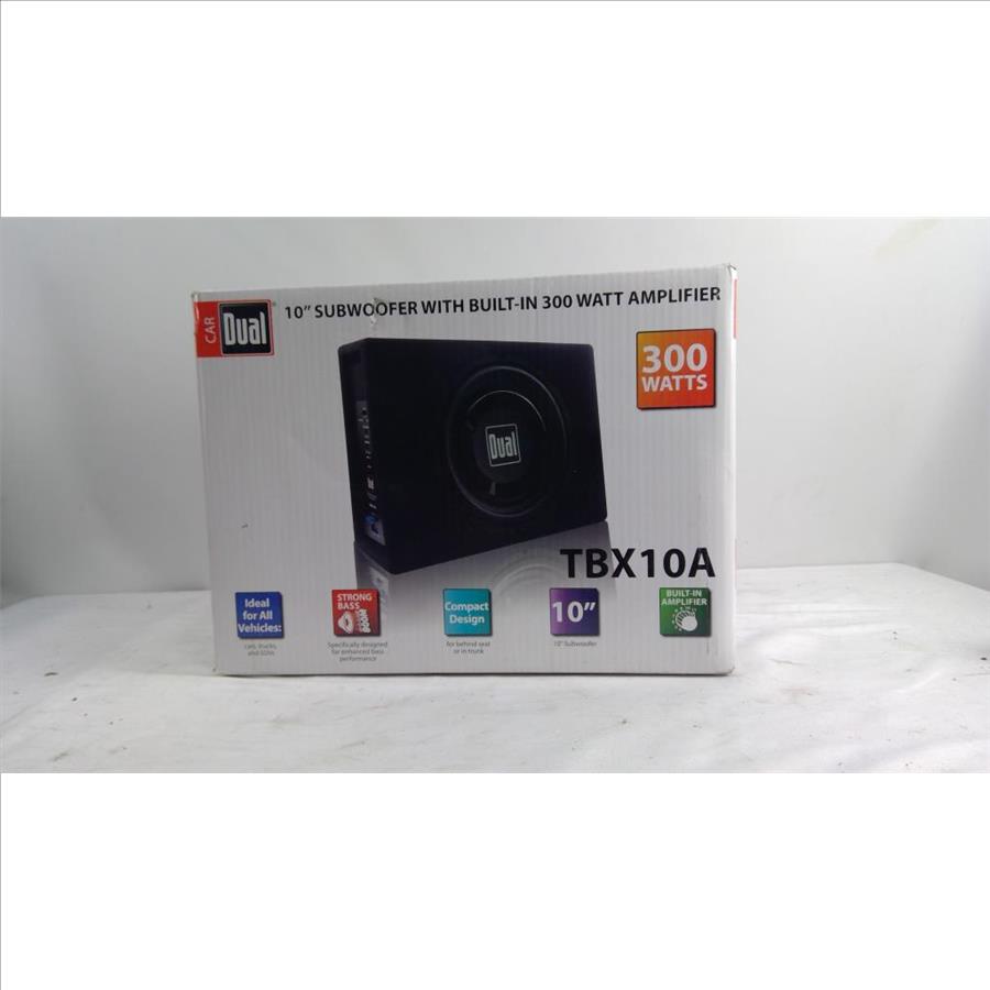 Dual 10" Subwoofer With BuiltIn 300 Watt Amplifier, TBX10A Property Room